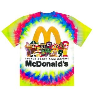 CACTUS PLANT FLEA MARKET CPFM X MCDONALDS CACTUS BUDDY AND FRIENDS TEE TIEDYE